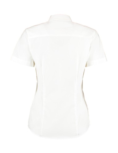 KUS-KK701-Womens Tailored Fit Corporate Oxford Shirt Short Sleeve